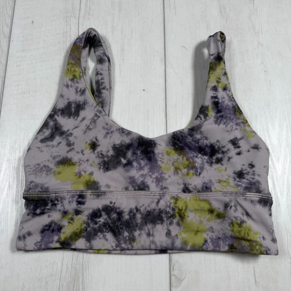 Lululemon Align Bra Size 4 Purple Reversible Light Support Yoga Pilates A/B Cup